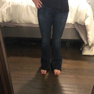 A Golde Dark Denim Madison Wide Leg Jeans!